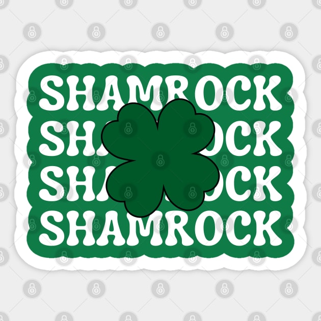 Shamrock Typography Sticker by Creatifly Graphic Tees